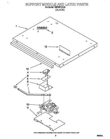 Support module and latch