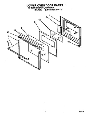 Lower oven door
