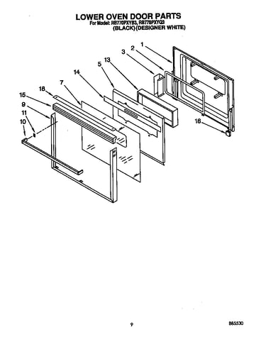 Lower oven door