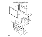 Whirlpool RM288PXV6 microwave door and latch diagram