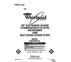 Whirlpool RM278BXV6 front cover diagram