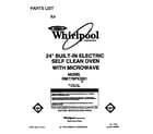 Whirlpool RM778PXXB1 front cover diagram