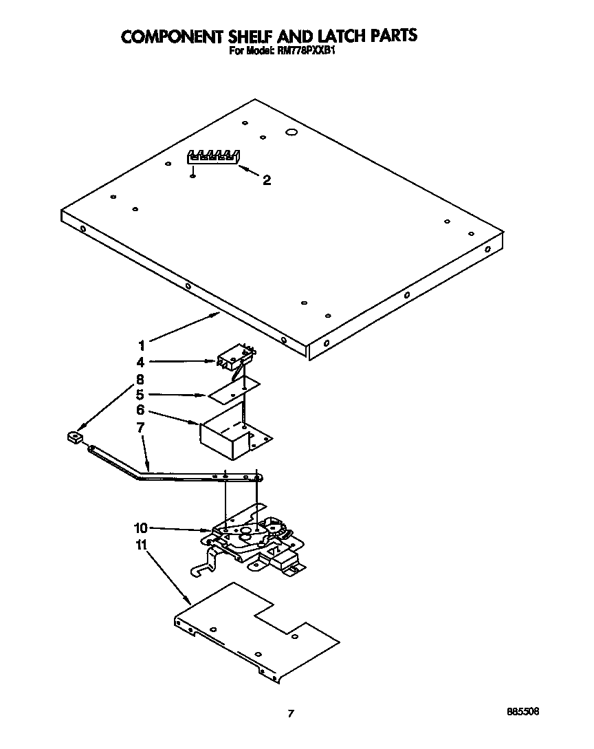 COMPONENT SHELF AND LATCH