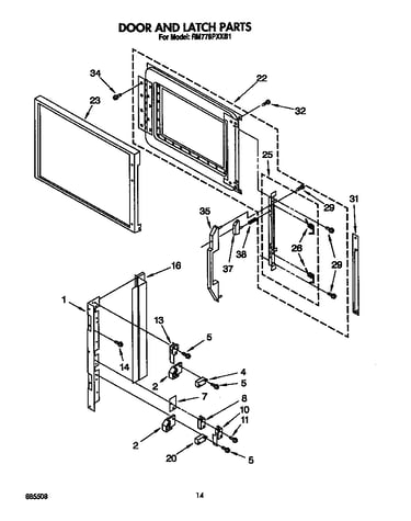 Door and latch