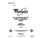 Whirlpool RS696PXYB0 front cover diagram