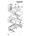 Whirlpool RS677PXYB0 cooktop diagram