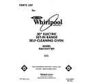 Whirlpool RS6755XYW0 front cover diagram