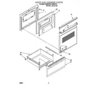 Roper FES340YW2 door and drawer diagram