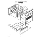 Whirlpool RF375PXYB1 door and drawer diagram