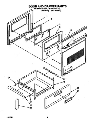 Door and drawer