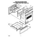 Whirlpool RF376PXYW1 door and drawer diagram