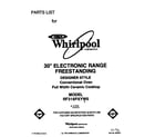Whirlpool RF316PXYW0 front cover diagram