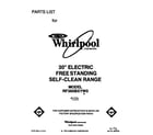 Whirlpool RF360BXYW0 front cover diagram