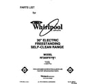 Whirlpool RF385PXYW1 front cover diagram