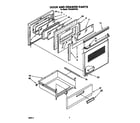 Whirlpool TER46W0YW0 door and drawer diagram
