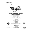 Whirlpool RF396PXYW0 front cover diagram