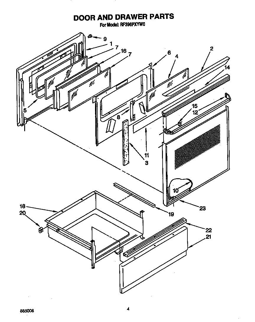 Door and drawer