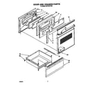 Whirlpool RF375PCYW0 door and drawer diagram