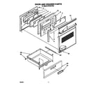 Whirlpool RF370PXYW0 door and drawer diagram