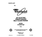 Whirlpool RF3600XYW0 front cover diagram