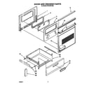 Whirlpool RF310PXYW0 door and drawer diagram