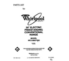 Whirlpool RF310BXYW0 front cover diagram