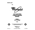 Whirlpool RF317PXXW2 front cover diagram