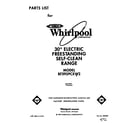 Whirlpool RF395PCXW2 front cover diagram