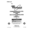 Whirlpool RM988PXVW6 front cover diagram