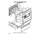 Whirlpool RM988PXVW6 oven door and drawer diagram