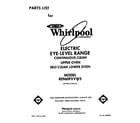 Whirlpool RE960PXVW5 front cover diagram