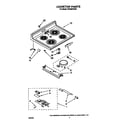 Whirlpool RF396PXXW2 cooktop diagram
