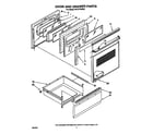 Whirlpool RF377PXXW2 door and drawer diagram