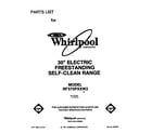 Whirlpool RF375PXXW2 front cover diagram