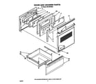 Whirlpool RF375PXXW2 door and drawer diagram