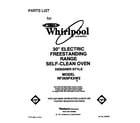Whirlpool RF366PXXW2 front cover diagram