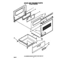 Whirlpool RF330PXXW2 door and drawer diagram