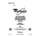 Whirlpool RF316PXXW2 front cover diagram