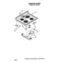 Whirlpool RF316PXXW2 cooktop diagram