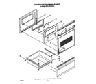 Whirlpool RF316PXXW2 door and drawer diagram