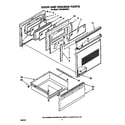 Whirlpool TER46W0WW2 door and drawer diagram