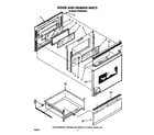 Whirlpool RF395PCXW1 door and drawer diagram