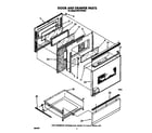 Whirlpool RF377PXXW1 door and drawer diagram