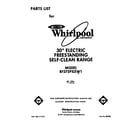 Whirlpool RF375PXXW1 front cover diagram