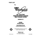 Whirlpool RF366PXXW1 front cover diagram