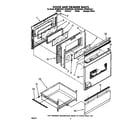 Whirlpool RF366PXXW1 door and drawer diagram