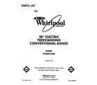 Whirlpool RF302PXXQ0 front cover diagram