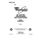Whirlpool RF360BXXW1 front cover diagram