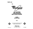 Whirlpool RF395PCXW0 front cover diagram
