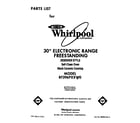 Whirlpool RF396PXXW0 front cover diagram